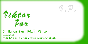 viktor por business card